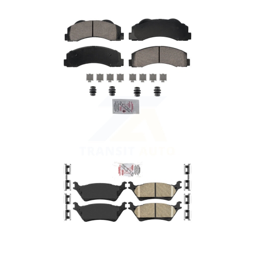 AMERIBRAKES  Front Rear Ceramic Disc Brake Pads Kit for Ford F-150 Knf-101824