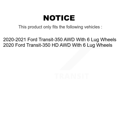 Front Rear Semi-Metallic Disc Brake Pads Kit For Ford Transit-350 HD AWD KNF-101876