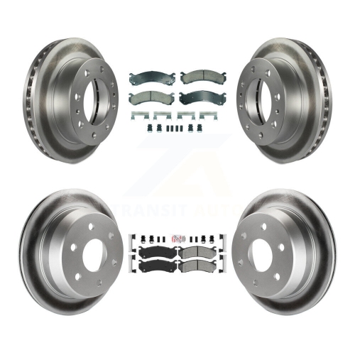TRANSIT AUTO  Front Ceramic Rear Semi-Metallic Pad Coat Brake Rotor Kit for Chevrolet Silverado 2500 HD Kga-105699