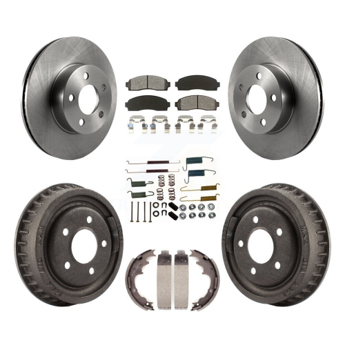 TRANSIT AUTO  Front Rear Disc Brake Rotors Semi-Metallic Pads And Drum Kit (7PC) for Mazda B4000 K8S-103829
