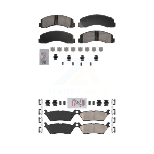 AMERIBRAKES  Front Rear Ceramic Disc Brake Pads Kit for Ford F-150 Expedition Lincoln Navigator Knf-101858