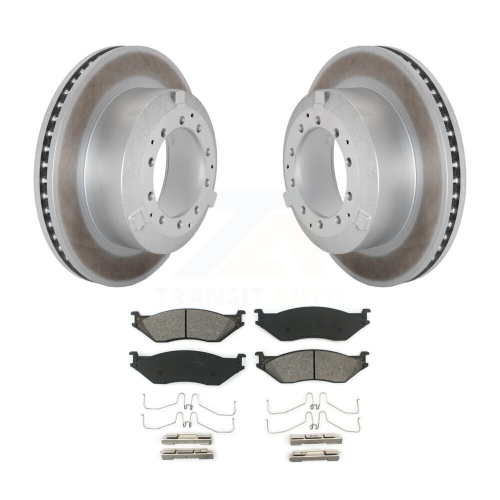 TRANSIT AUTO  Front Coated Brake Rotor Semi-Metallic Pad Kit for International Terrastar Ic Corporation Kgs-102491