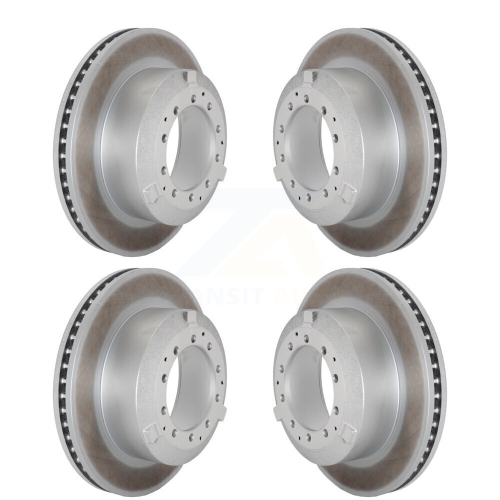 GENIUS  Front Rear Coated Brake Rotor Kit for International Terrastar Ic Corporation Ae School Bus Kg-101819
