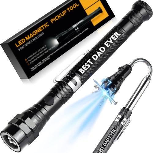 ULTREND  Best Dad Ever Telescoping Magnetic Pickup Tool - Birthday Gifts From Kids - Practical Christmas Presents & Stocking Stuffer for Dad