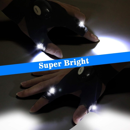 LED Glove Flashlights - Ideal Gifts for Dads, Husbands, and Sons! Perfect for Camping, Fishing, and DIY Projects!