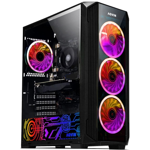 AQVIN ZForce Gaming PC | NVIDIA GeForce RTX 3050 6GB | AMD Ryzen 7 Processor | 16GB DDR4 RAM | 1TB SSD | Windows 11 Pro | 27-inch Curved Gaming