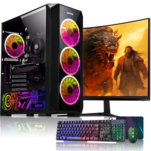 AQVIN ZForce RGB PC Gaming - 24 inch Curved Gaming Monitor - Only at Best Buy