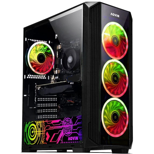 Ordinateur jeu ZForce RVB AQVIN - moniteur jeu incurvé 27 po - Excl. BBY