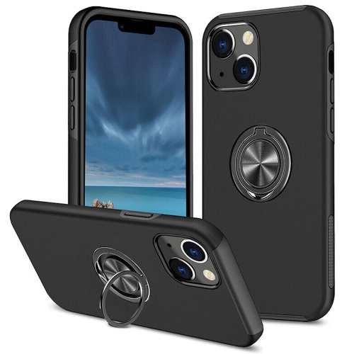 [CS] Étui avec béquille magnétique hybride invisible pour iPhone 15 plus, noir