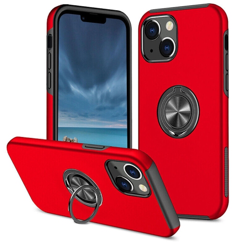 [CS] Étui support magnétique hybride invisible pour anneau pour iPhone 12, rouge