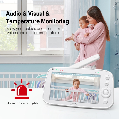 VAVA 5.5" 1080P HD Video Baby Monitor, Night Vision, Zoom/Pan/Tilt & 2-Way Audio