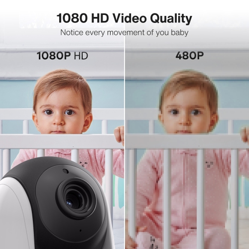 VAVA 5.5" 1080P HD Video Baby Monitor, Night Vision, Zoom/Pan/Tilt & 2-Way Audio
