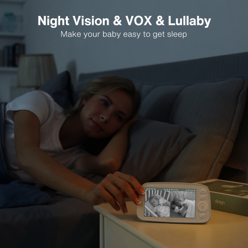 VAVA 5.5" 1080P HD Video Baby Monitor, Night Vision, Zoom/Pan/Tilt & 2-Way Audio