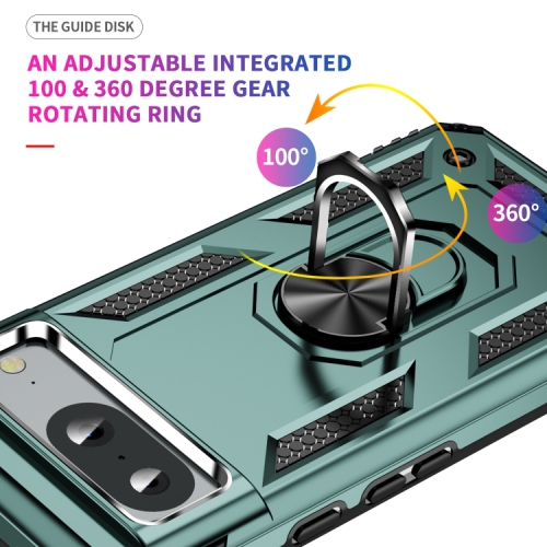 XCRS – Étui mince à deux couches, anneau magnétique intégré, béquille rotative à 360° pour Pixel 8&nbsp;A de Google