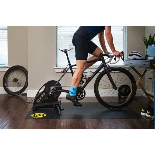 Saris Bike Mat 65 x 36 in, Single Floor Protective Bike Trainer Mat, Black
