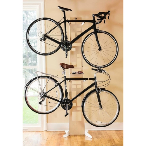 Saris The Hottie 2 Bike Storage Rack, Beautiful & Elegant Bike Stand of Wood & Steel - White