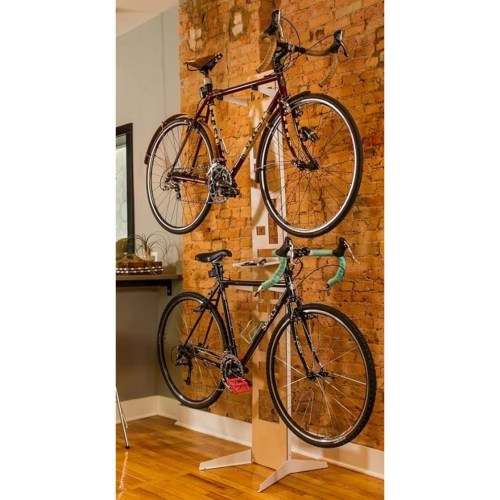 Saris The Hottie 2 Bike Storage Rack, Beautiful & Elegant Bike Stand of Wood & Steel - White