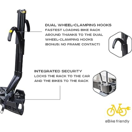 Saris Superclamp EX 4 Bike Hitch Rack, Hitch Bike Rack Transport System with 2" Hitch Compatibility
