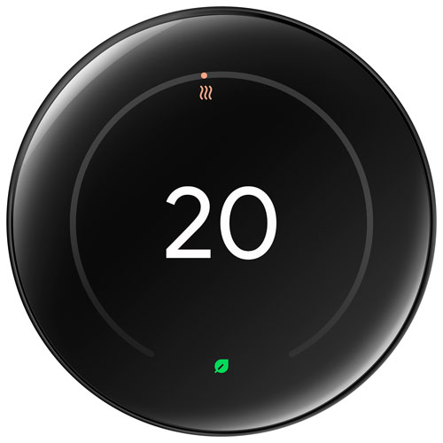 Thermostat intelligent Wi-Fi Nest Learning de Google - Noir volcanique lustré