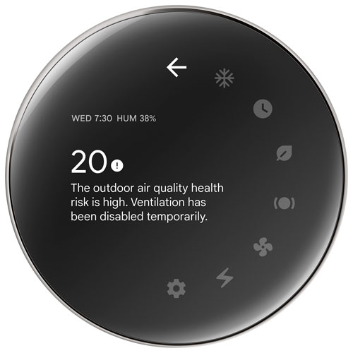 Google Nest Wi-Fi Smart Learning Thermostat - Polished Silver