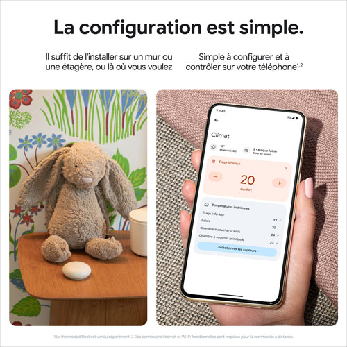 Capteur de température Nest de Google - Porcelaine