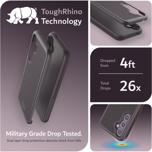 TUDIA MergeGrip Samsung Galaxy S23 FE Case Military Grade - Dark Purple