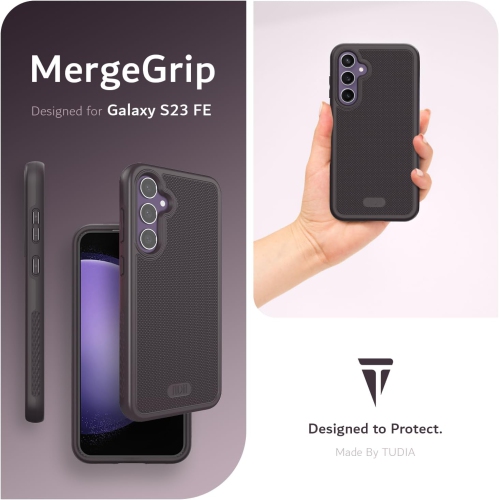 TUDIA MergeGrip Samsung Galaxy S23 FE Case Military Grade - Dark Purple
