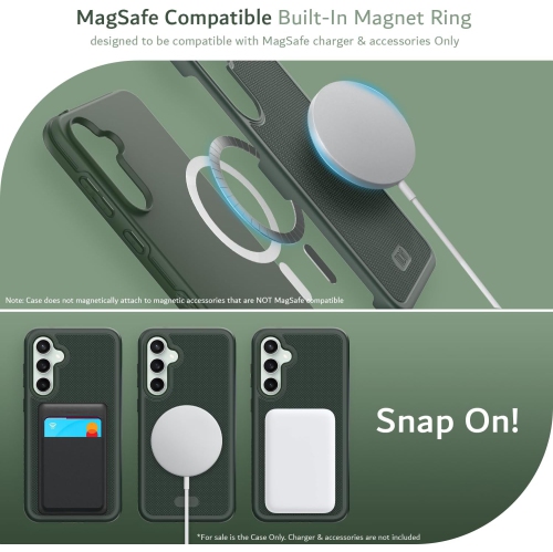 TUDIA MergeGrip Samsung Galaxy S23 FE Case Magsafe Compatible - Pine Green