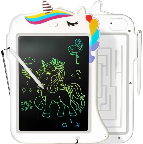Tablette à dessin ACL, tablette à dessin pour enfants jouet à dessin jouet éducatif jouets d'anniversaire pour enfants de 2 -8 ans, blanc