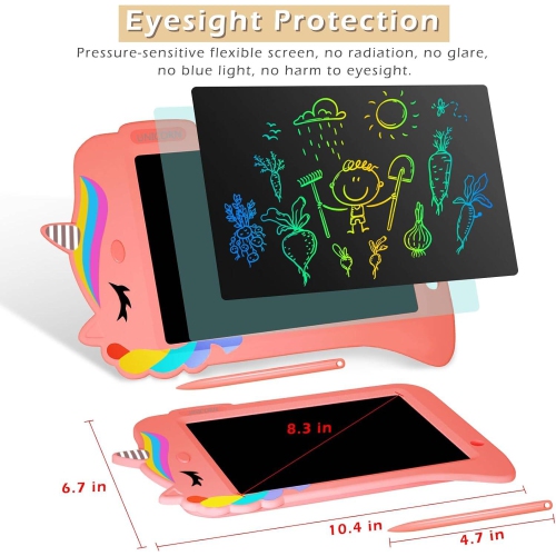 LCD Drawing Writing Tablet, Drawing Pad for Kids Toddlers Drawing Toy Educational Learning Toys Birthday Gift for 2 -8 Year Old Kids, Pink