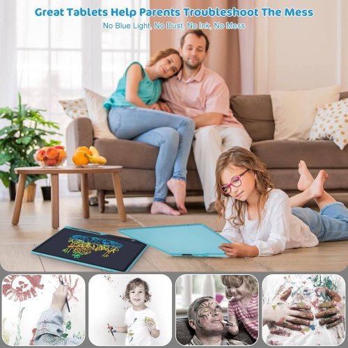 Tablette d’écriture ACL, 16 po rechargeable Doodle Board jouets éducatifs pour tout-petits pour garçons de 2-8 ans, tablette à dessin portable jouets