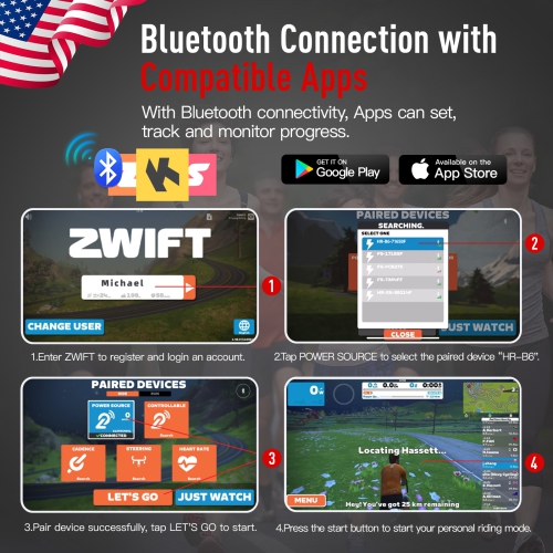 Vélo stationnaire magnétique avec Bluetooth de HARISON, vélo vertical avec moniteur ACL, vélos stationnaires pour capacité 350&nbsp;lb à domicile
