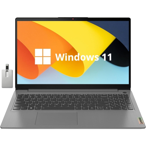 Lenovo Ideapad 3 15.6" FHD Touch Laptop, Intel Core i3-1115G4, 16GB RAM, 512GB PCIe SSD, Intel UHD Graphics, 720P HD Camera, Win11 Home, Gray, 32GB H