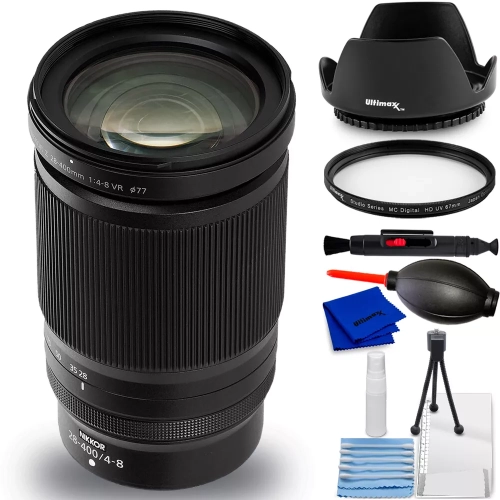 NIKON  Nikkor Z 28-400MM F/4-8 Vr Lens Niz28400Vrg - 7PC Accessory Bundle