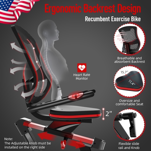 HARISON Magnetic Recumbent Exercise Bike Recumbent bikes for Adult and Seniors, Recumbent Exercise bike for Home 400 lbs Capacity