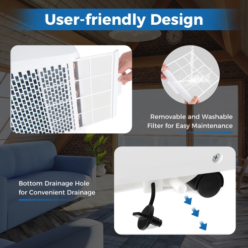 Gymax 8000 BTU Portable Air Conditioner 3 in 1 AC Unit Fan & Dehumidifier for Rooms up to 250 Sq FT