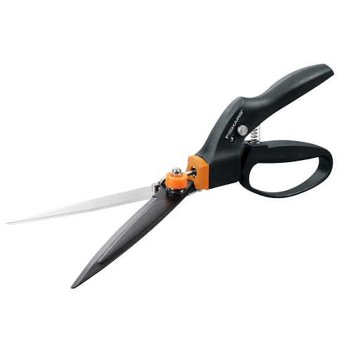 Fiskars Garden 392171-1001 Fiskars Swivel Grass Shears, Black/Orange