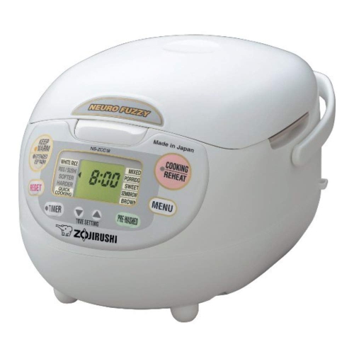 Zojirushi – Cuiseur à riz et réchaud Neuro Fuzzy NS-ZCC18, 10 tasses, blanc de qualité supérieure, fabriqué au Japon