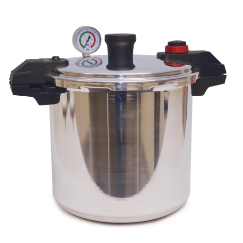 Image 1 of 7.. T-fal Pressure Cooker, Pressure Canner with Pressure Control, 3 PSI Settings, 22 Quart, Silver