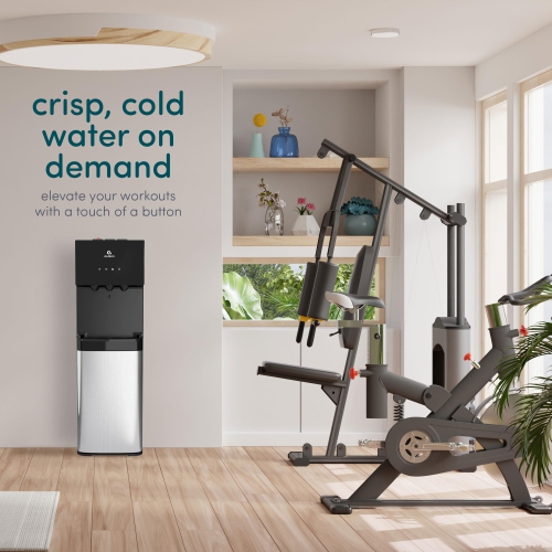 Avalon – distributeur d’eau à chargement par le bas, 3 températures, homologué UL/Energy Star, noir et acier inoxydable