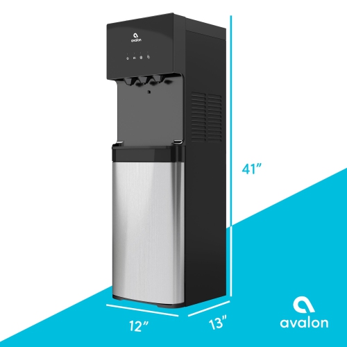 Avalon – distributeur d’eau à chargement par le bas, 3 températures, homologué UL/Energy Star, noir et acier inoxydable
