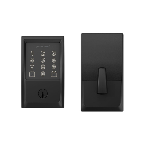 SCHLAGE Encode Smart WiFi Deadbolt with Century Trim in Matte Black