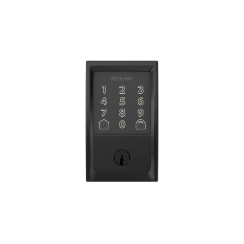 SCHLAGE Encode Smart WiFi Deadbolt with Century Trim in Matte Black