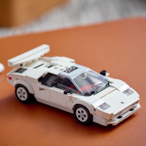 LEGO Speed Champions Lamborghini Countach 76908, Race Car Toy Model Replica, Collectible Building Set with Racing