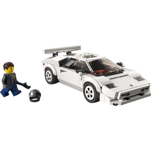 LEGO Speed Champions Lamborghini Countach 76908, Race Car Toy Model Replica, Collectible Building Set with Racing