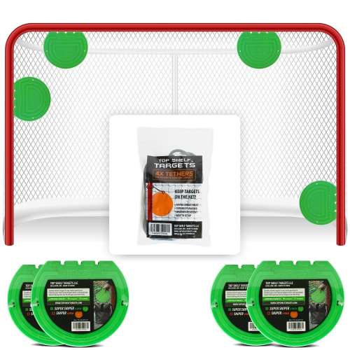 TOP SHELF TARGETS  Super Sniper 6-Inch Magnetic Shooting Targets (4 Pack Set) for Hockey And Lacrosse Excellent Practic