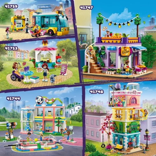 LEGO Friends Heartlake City Bus 41759 Creative Building Toy for Ages 7+, Includes a Buildable Bus, Mobility Scooter