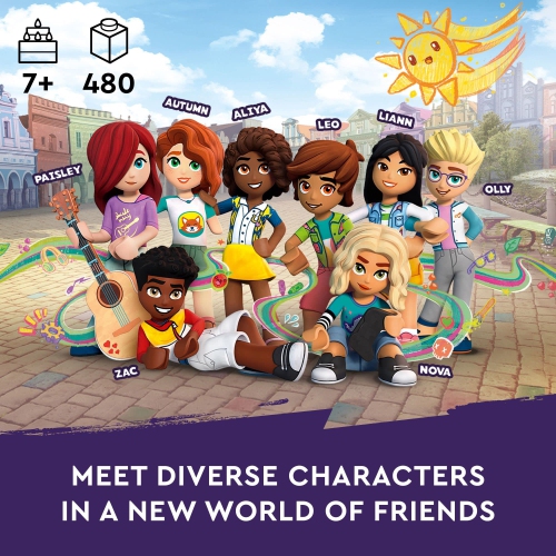 LEGO Friends Heartlake City Bus 41759 Creative Building Toy for Ages 7+, Includes a Buildable Bus, Mobility Scooter