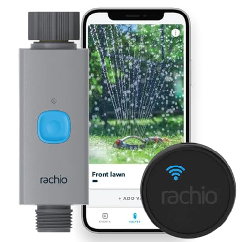 Rachio Smart Hose Timer with WiFi Hub for Outdoor Watering | Easy Faucet Install, Automate Water & Sprinkler Schedules .