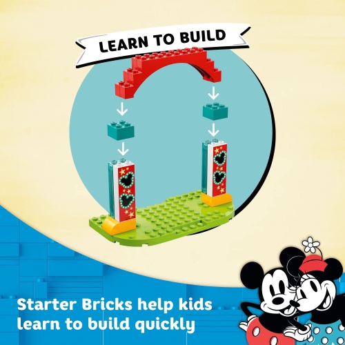 LEGO Disney Mickey and Friends – Mickey, Minnie and Goofy’s Fairground Fun 10778 Building Toy Set(184 Pieces)